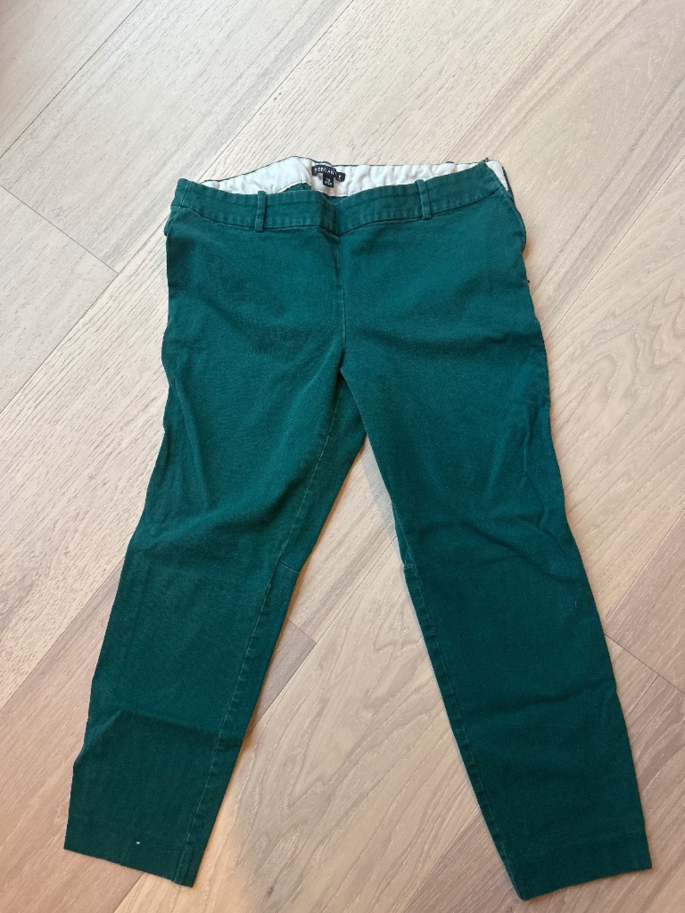 J Crew Cropped Green Slacks